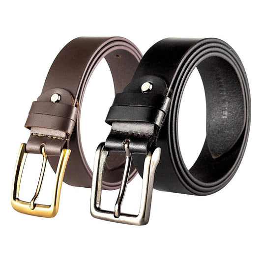 Classic Men’s Leather Belts – Black & Brown Combo Pack | Office & Casual Wear Essentials