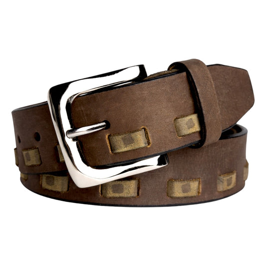 Crabby Hunt Men’s Braided Leather Belt—Stylish Casual & Smart Wear