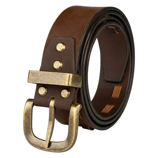 Crabby Hunt Men’s Braided Nubuck Leather Belt with Square Gun metal Buckle — Stylish Casual & Smart Wear