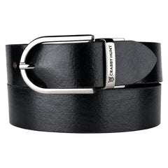 Crabby Hunt Apollo Reversible Genuine Leather Belt with Silver Round Buckle | Premium Formal & Casual Belt