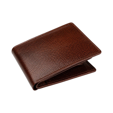 Brown Leather Wallet for Men with Hidden Card Holder & Zipper | Slim Premium Wallet – Crabby Hunt