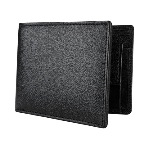 Black Leather Wallet for Men Without Zipper | Slim Classic Wallet – Crabby Hunt
