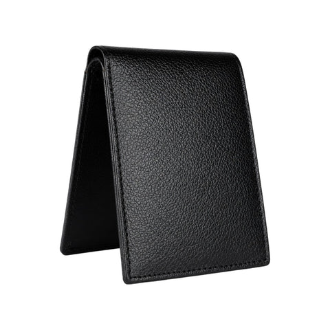 Black Leather Wallet for Men Without Zipper | Slim Classic Wallet – Crabby Hunt