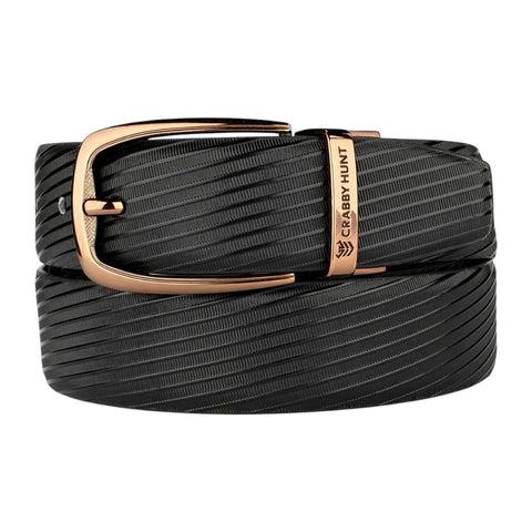 Crabby Hunt Ranger Round Reversible Belt for Men – Brown & Black Textured Strap