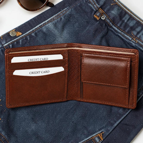 Premium Leather Wallet for Men with Card Holder | Slim Minimal Wallet – Crabby Hunt