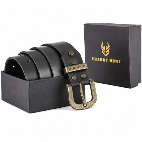 Crabby Hunt Black Leather Belt – Refined Everyday Essential
