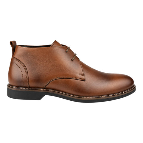 Crabby Hunt Men’s Brown Chukka Boots – Lace-Up Smart Casual Ankle Shoes with Contrast Stitching