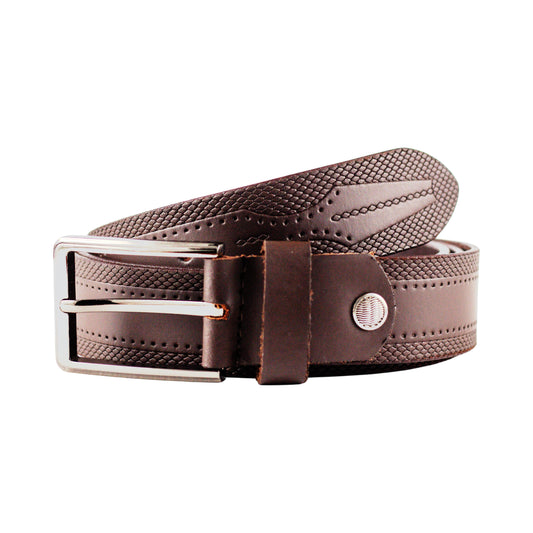 Crabby Hunt Classic Snake Pattern Leather Belt for Men – Sleek Finish & Silver Buckle
