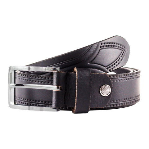 Crabby Hunt Classic Black Genuine Leather Belt for Men – Sleek, Durable & Premium