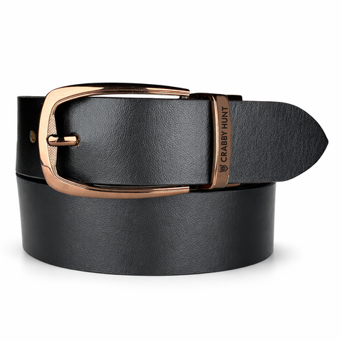 Men’s Reversible Genuine Leather Belt (Choco Brown & Black) with Mild Round Buckle
