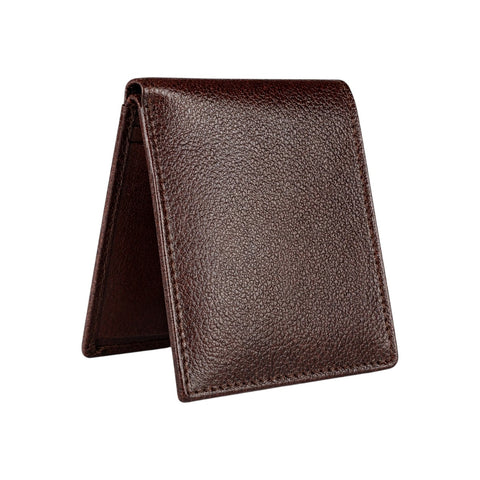 Crabby Hunt Reddish Brown Leather Wallet – Classic Bifold
