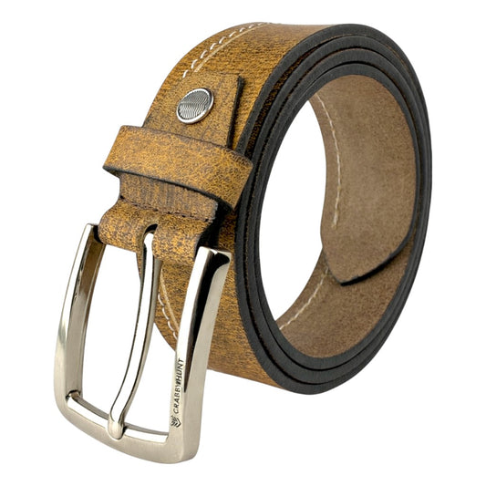 Genuine Tan Leather Belt with Stitches – Crabby Hunt