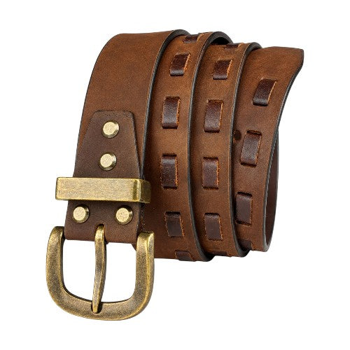 Crabby Hunt Men’s Braided Nubuck Leather Belt with Square Gun metal Buckle — Stylish Casual & Smart Wear