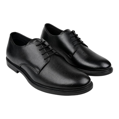 Black Oxford Leather Formal Shoes for Men | Classic Lace-Up Dress Shoes