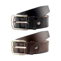 Genuine Leather Belt Combo for Men – Classic Black & Brown Belts with Stylish Buckles
