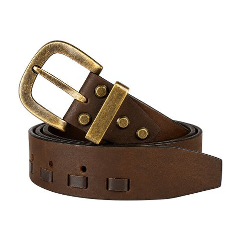 Crabby Hunt Men’s Braided Nubuck Leather Belt with Square Gun metal Buckle — Stylish Casual & Smart Wear