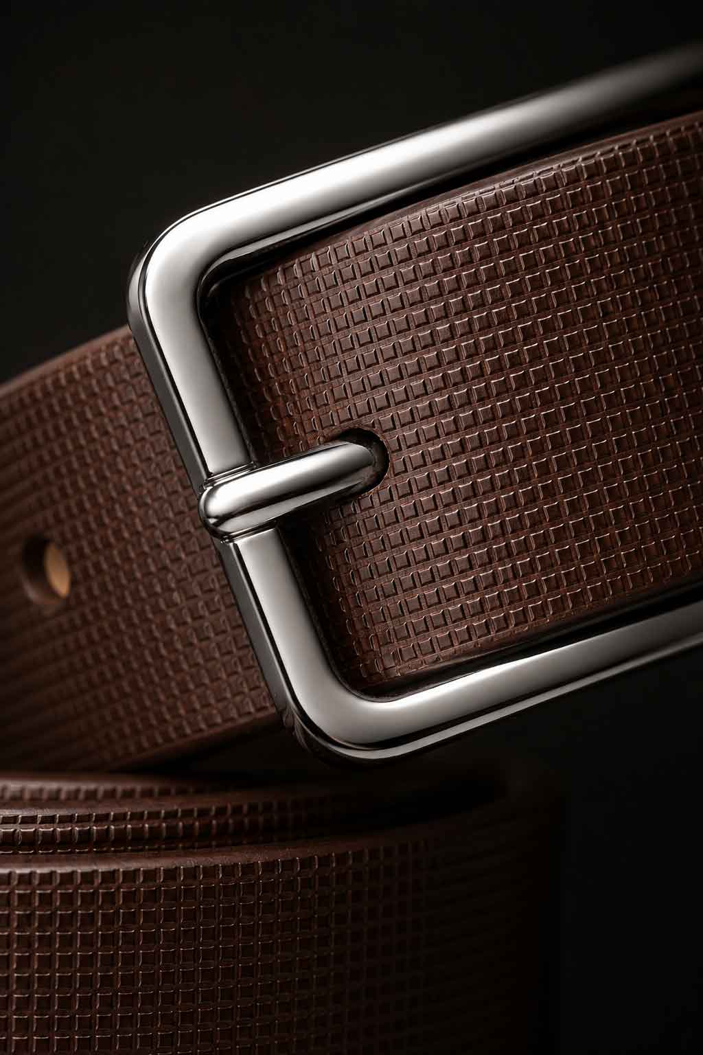 Contemporary Silver Buckle Accent