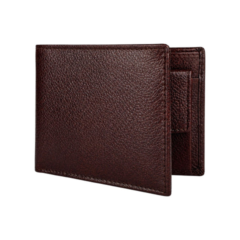 Crabby Hunt Reddish Brown Leather Wallet – Classic Bifold