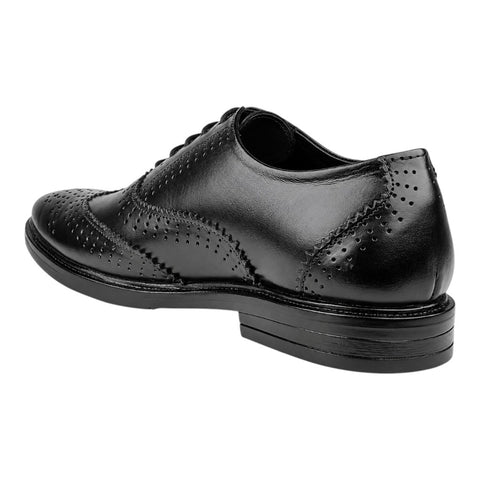Men’s Genuine Leather Black Wingtip Brogue Oxford Shoes