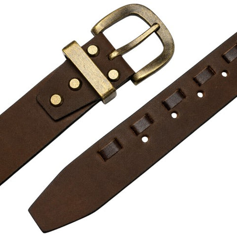 Crabby Hunt Men’s Braided Nubuck Leather Belt with Square Gun metal Buckle — Stylish Casual & Smart Wear