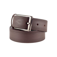 Crabby Hunt Classic Snake Pattern Leather Belt for Men – Genuine Leather | Sleek Finish | Silver Buckle | 1.5" Width – Formal | Smart-Casual Wear