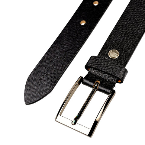 Crabby Hunt Men’s Genuine Leather Formal Belt—Sufiyana Leather with Silver Metal Buckle