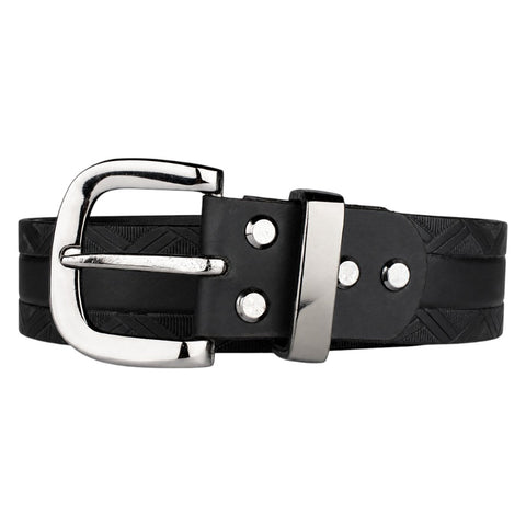 Crabby Hunt Black Patterned Genuine Leather Belt for Men – Premium Quality, Artistic Design, Durable & Sophisticated