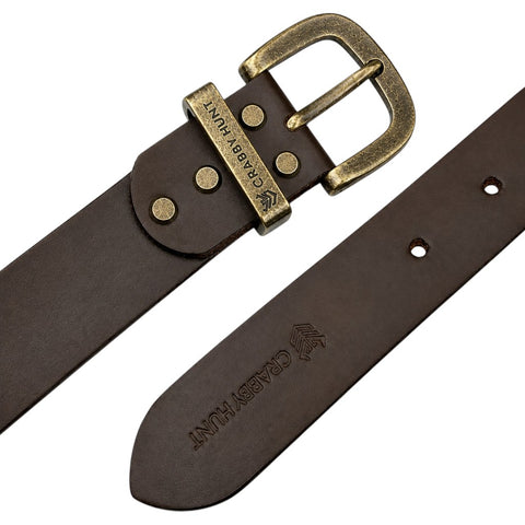 Crabby Hunt Brown Genuine Leather Belt – Premium & Elegant Men's Leather Belt