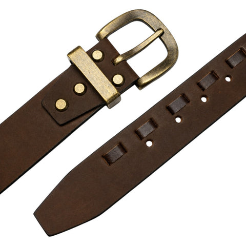 Crabby Hunt Men’s Braided Nubuck Leather Belt with Square Gun metal Buckle — Stylish Casual & Smart Wear