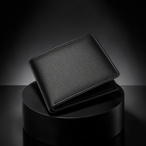 Black Leather Wallet for Men with Zipper & Coin Pocket | Slim Premium Wallet – Crabby Hunt