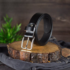 Genuine Black Leather Belt for Casual & Formal Wear