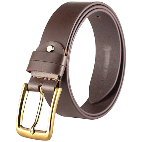 Crabby Hunt Brown Genuine Leather Belt – Premium & Elegant Men's Leather Belt