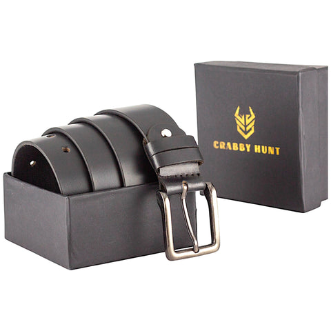 Crabby Hunt Black Leather Belt – Refined Everyday Essential