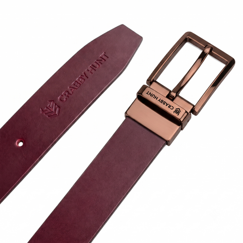 Men’s Black Leather Belt with Golden Metal Buckle – Premium Finish