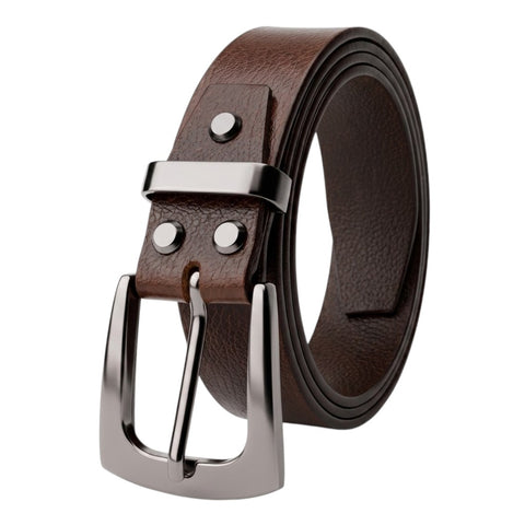 Crabby Hunt Men's Genuine Leather Casual Belt – Oil Pull-Up Leather with Gunmetal Buckle