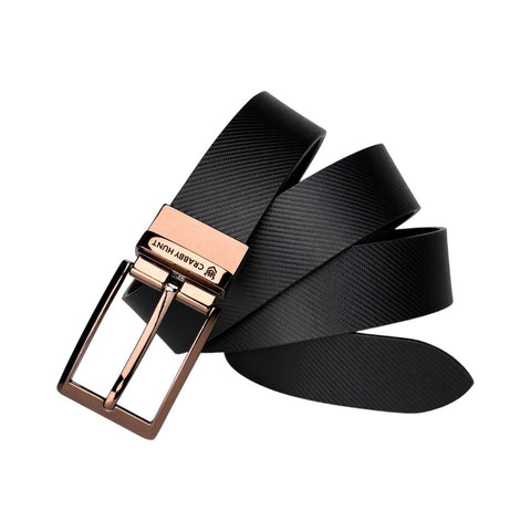 Men’s Reversible Genuine Leather Belt (Choco Brown & Black) with Drill Square Buckle