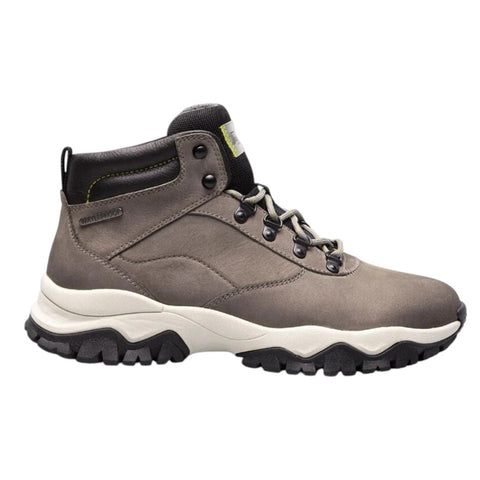 Crabby Hunt Summit Trek Hiking Boot — Stone Grey Waterproof Nubuck | Men's Mid-Cut Trail Boot