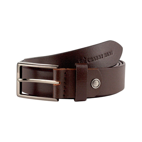 Brown Leather Belt for Men – Genuine Leather with Sleek Buckle
