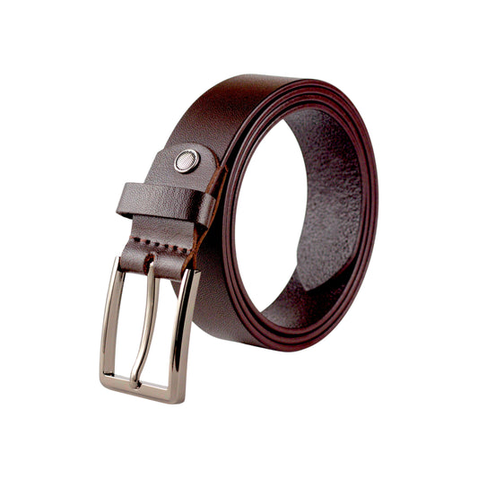 Brown Leather Belt for Men – Genuine Leather with Sleek Buckle